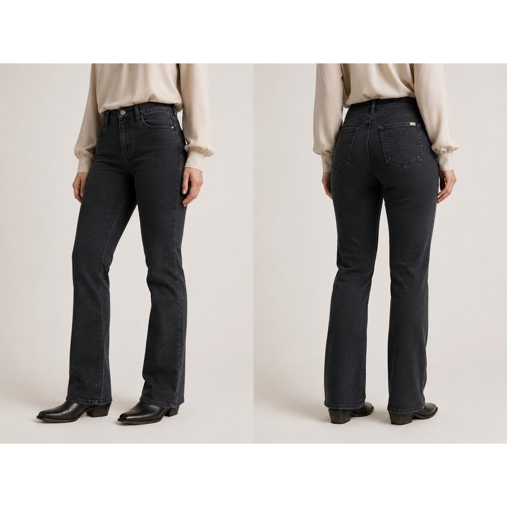 FDJ‎ French Dressing Peggy Bootcut Jeans Women Size 8 Black Stretch Mid Rise